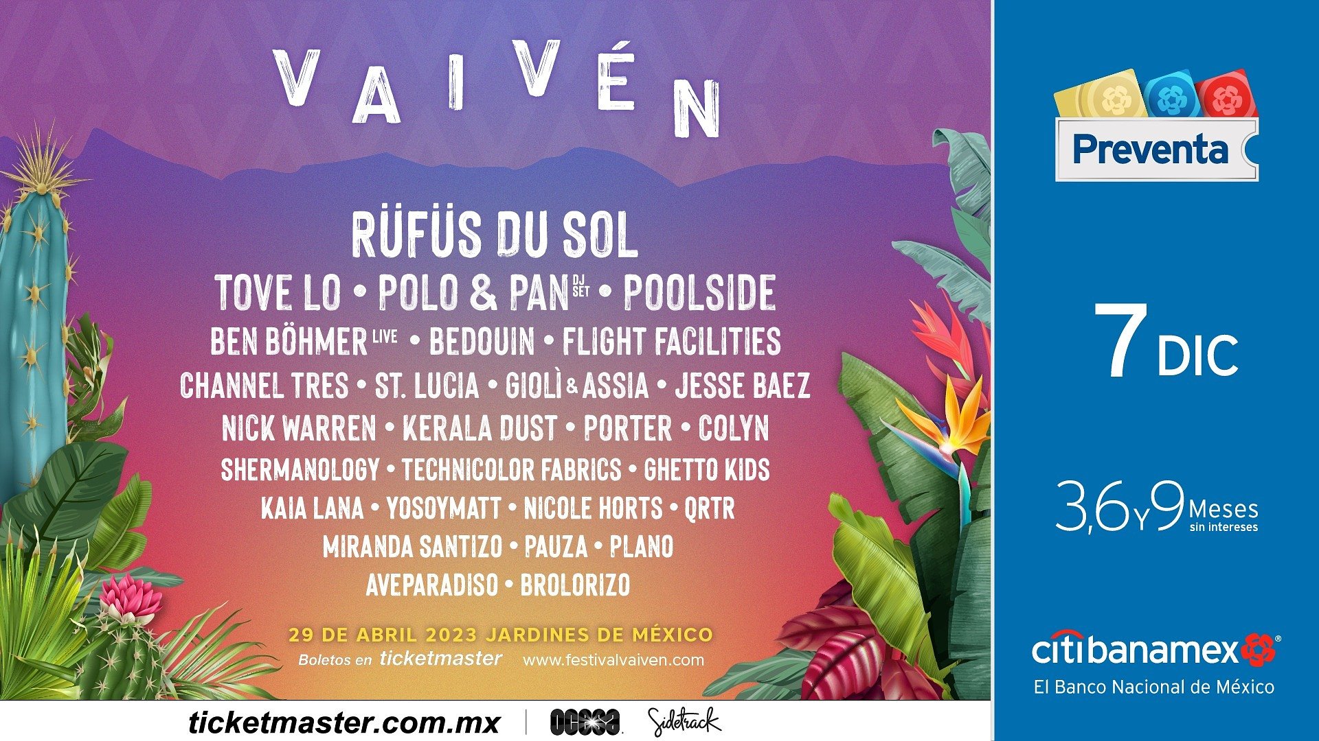 ¡Festival Vaivén presenta el lineup oficial para su sexta edición!